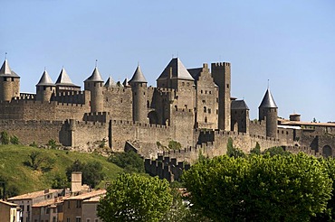 The castle of Carcassonne, Aude, France, Europe