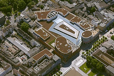 Aerial view, Forum shopping centre, Duisburg, Ruhr Area, North Rhine-Westphalia, Germany, Europe