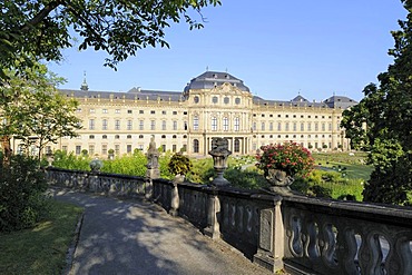 Wuerzburg Residenz, Wuerzburg, Lower Franconia, Bavaria, Germany, Europe