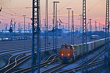 The port railway in Hamburg, Germany, Europe