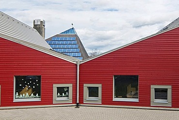 Kindergarten in passive house design, Freiburg, Breisgau, Baden-Wuerttemberg, Germany, Europe