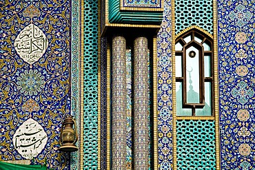 Facade of a mosque, Dubai, United Arab Emirates, Middle East