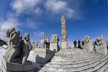 Sculptures in Vigeland Park, Oslo, Norway, Europe