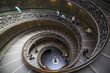 Staircase in the Vatican Museums, Vatican City, Rome, Italy, Europe