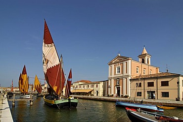 Maritime museum Museo della Marineria in the harbour, Cesenatico, on the Adriatic Sea, Adriatic coast, Emilia Romagna, Itay, Europe