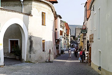 Main street, alley, Duernstein, Wachau, Lower Austria, Europe