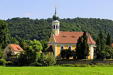 Maria am Wasser church built c. 1500, Dresden-Hosterwitz-Pillnitz, Dresden, Saxony, Germany, Europe