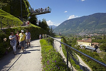 Trauttmansdorff Castle, observation deck, Meran, South Tyrol, Italy, Europe