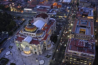 Museum of Fine Arts, from above, Mexico City, Mexico, North America