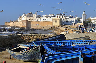 View of the historic town of Essaouira, Unesco World Heritage Site, Morocco, North Africa