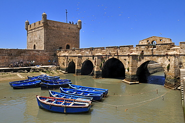 Portuguese fortress in the historic town of Essaouira, Unesco World Heritage Site, Morocco, North Africa