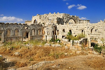 Ruin of Saint Simeon Monastery, Qala'at Samaan, Qalaat Seman archeological site, Dead Cities, Syria, Middle East, West Asia