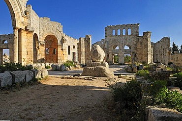 Ruin of Saint Simeon Monastery, Qala'at Samaan, Qalaat Seman archeological site, Dead Cities, Syria, Middle East, West Asia