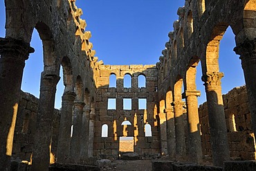 Ruin of the byzantine church of Mshabak, Mushabbak, near Aleppo, Dead Cities, Syria, Middle East, West Asia