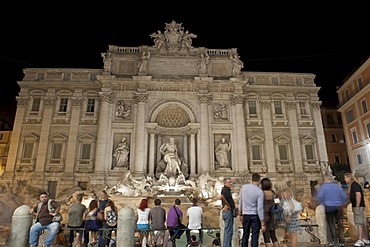 Fontana di Trevi, by night, Rome, Latium, Italy, Europe