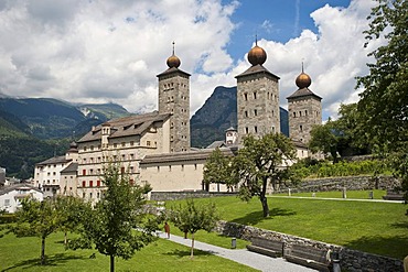 Stockalper Palace, Brig, canton of Valais, Switzerland, Europe