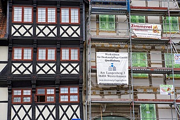 Building facades in Wolfenbuettel, Lower Saxony, Germany, Europe