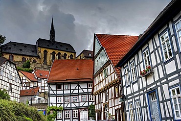 View of Warburg, Warburger Boerde Plain, North Rhine-Westphalia, Germany, Europe