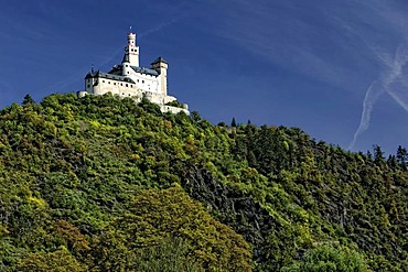 Marksburg Castle, Braubach, romantic Middle Rhine Valley, UNESCO World Heritage Site, Rhineland-Palatinate, Germany, Europe