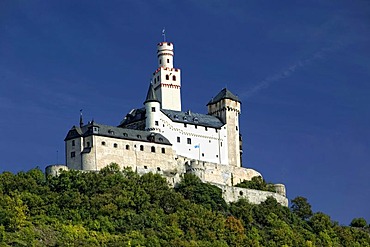 Marksburg Castle, Braubach, romantic Middle Rhine Valley, UNESCO World Heritage Site, Rhineland-Palatinate, Germany, Europe