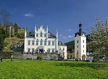 Schloss Sayn Palace in Bendorf, Neuwied, Sayn-Wittgenstein, Middle Rhine, Mayen-Koblenz district, Rhineland-Palatinate, Germany, Europe