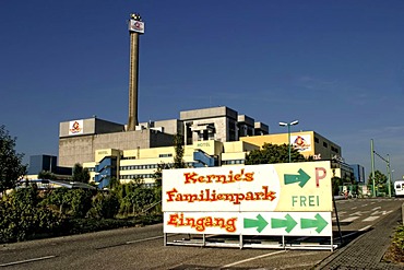 Former fast breeder reactor, test reactor, now the "Kernie's Familienpark" amusement park, Kalkar, Niederrhein, North Rhine-Westphalia Germany, Europe