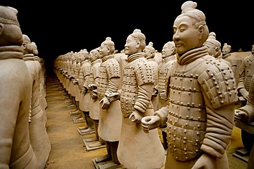 Terracotta Army exhibition, faithful replicas of the statues from XIAN in China, Weilburg an der Lahn, Hesse, Germany, Europe