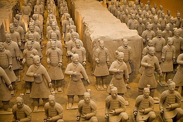 Terracotta Army exhibition, faithful replicas of the statues from XIAN in China, Weilburg an der Lahn, Hesse, Germany, Europe