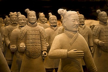 Terracotta Army exhibition, faithful replicas of the statues from XIAN in China, Weilburg an der Lahn, Hesse, Germany, Europe