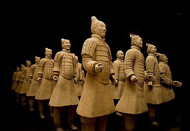 Terracotta Army exhibition, faithful replicas of the statues from XIAN in China, Weilburg an der Lahn, Hesse, Germany, Europe