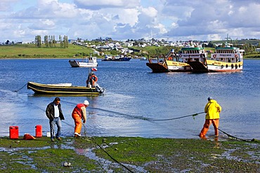 Castro, fishing port, Chiloe Island. Southern Chile, Chile, South America