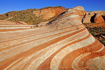 Fire Wave, rock formation, Valley of Fire State Park, Nevada, USA, North America