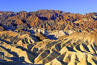 Rock formations in the morning, Zabriske Point, Death Valley National Park, California, USA, North America