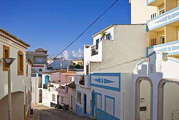Village street, Burgau, Algarve, Portugal, Europe