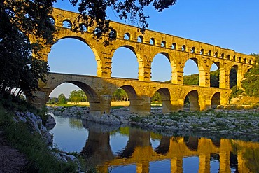 Pont du Gard, Roman aqueduct, Gard department, Provence, France, Europe