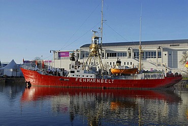 The lightship "Femarnbelt" in Luebeck, Schleswig-Holstein, Germany, Europe