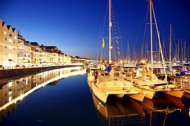 Sailboats in the marina, main port, St. Peter Port, Guernsey, Channel Islands, Europe