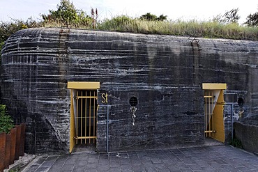 Entrance to a bunker from the second World War, Atlantic Wall 1942, Bunker Museum Zoutelande, Walcheren, Zeeland, Netherlands, Benelux, Europe