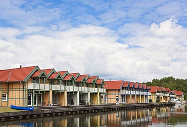 Harbour village Rheinsberg in the Mecklenburg Lake District in Brandenburg, Germany, Europe