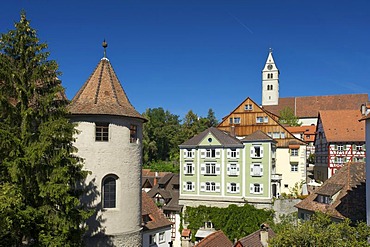 Altes Schloss or Burg Meersburg castle in Meersburg, Lake Constance, Baden-Wuerttemberg, Germany, Europe