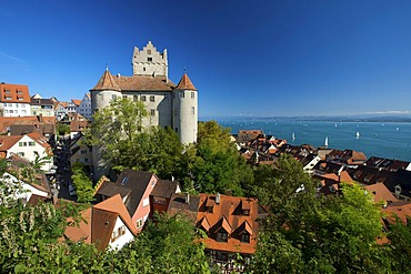 Burg Meersburg or Altes Schloss castle in Meersburg, Lake Constance, Baden-Wuerttemberg, Germany, Europe