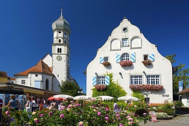 Parish church in Wasserburg am Bodensee, Lake Constance, Baden-Wuerttemberg, Germany, Europe