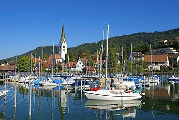 Marina of Sipplingen, Lake Constance, Baden-Wuerttemberg, Germany, Europe