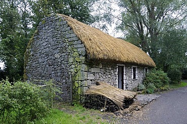 Thatched farmhouse, Bunratty Folk Park, Ennis, Shannon Region, Ireland, Europe