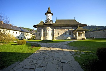 Monastery, Sucevi&a Monastery, Eastern Carpathians, Romania, Europe