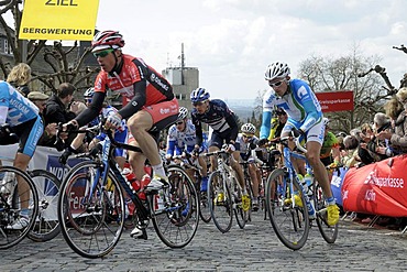 Rund um Koeln, cycle race, elite cyclists, event point Schloss Bensberg, Rheinisch-Bergischer-Kreis district, North Rhine-Westphalia, Germany, Europe