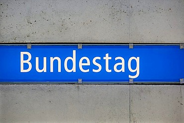 Bundestag underground railway station, Mitte, Berlin, Germany, Europe