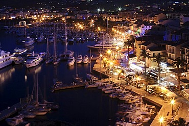 Calvi at night, Corsica, France, Europe