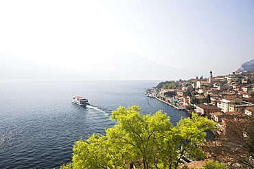 View of the bay of Limone sul Garda, Lombardy, Italy, Europe