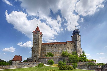 Veste Coburg Castle, view from the Bear's Bastion, Upper Franconia, Franconia, Bavaria, Germany, Europe